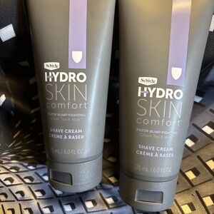 2 x Schick Hydro Skin Comfort Shaving Cream Green Tea Aloe New Paraben Free 6oz